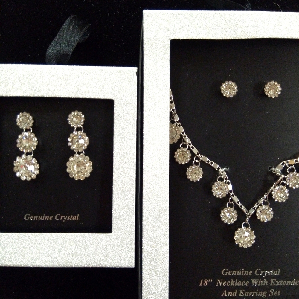🆕Sparkly Necklace & 2 sets of earrings.👂⭕